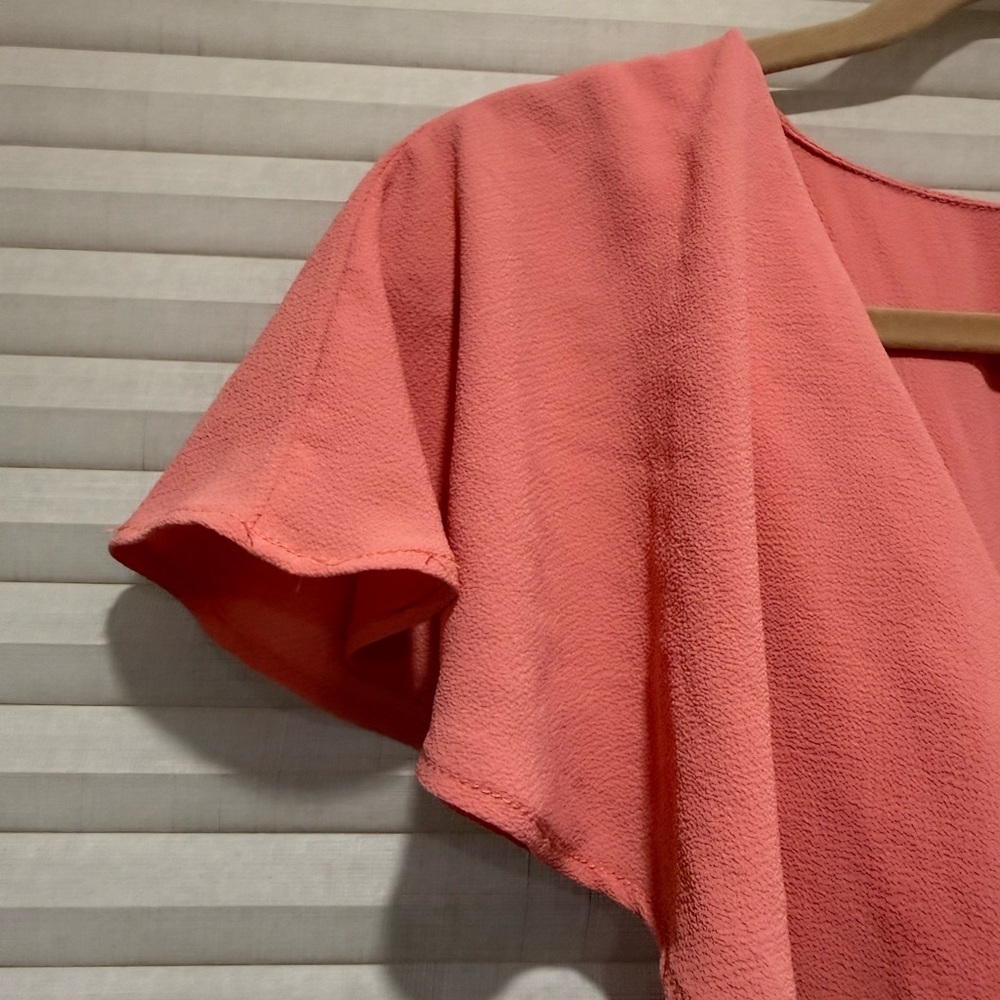 Vici Coral Wrap Maxi Dress with Tie Waist - Picture 3 of 6